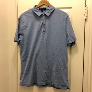 Robert Barakett Striped Blue Polo T-Shirt